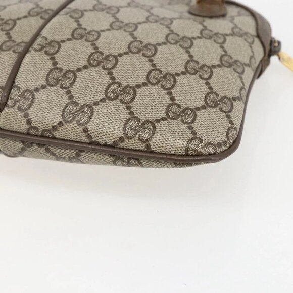 GUCCI GG Supreme Web Sherry Line Bag PVC Beige Gold 904 02 047 Auth 157639 - Picture 4 of 16